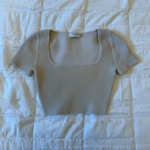 Aritzia sculpt knit squareneck top